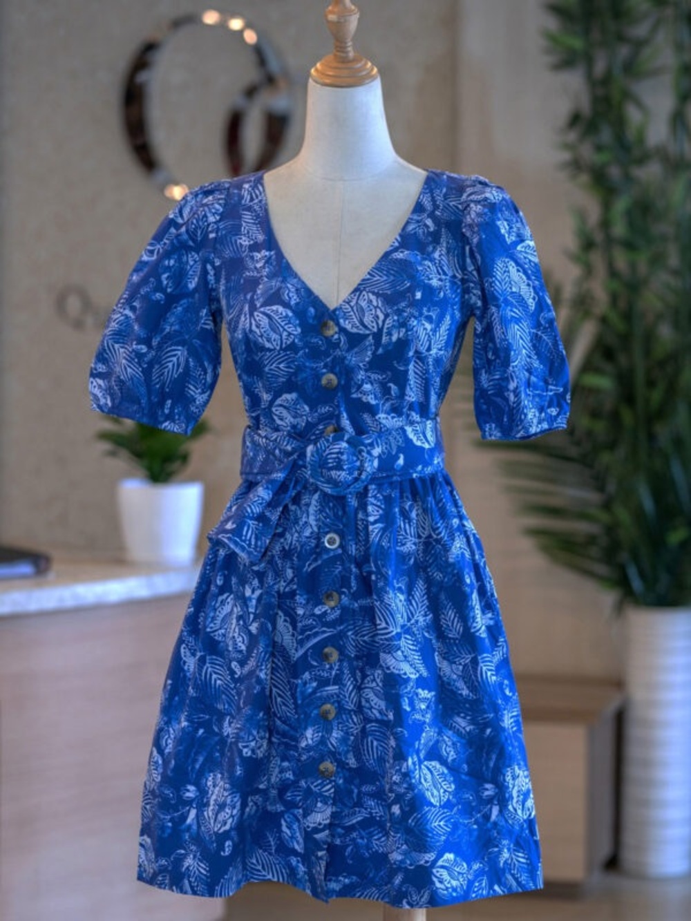 French Connection Besima 100% Cotton tropical a line Dress- size 8